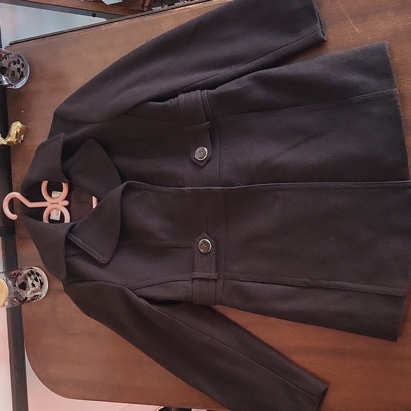 - Cleo brown size 2 wool pea coat - Picture 3 of 17